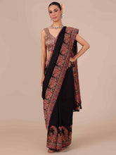 Black Organza Saree with Blouse -  House of Surya